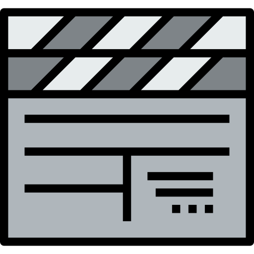 clapperboard kank Lineal Color icon
