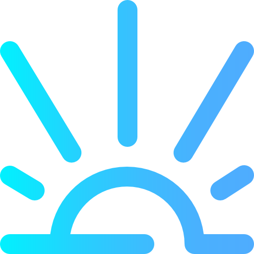 wschód słońca Super Basic Omission Gradient ikona