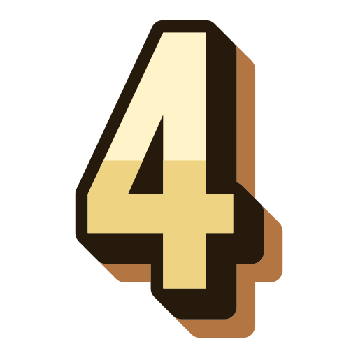 Number 4 Generic Outline Color icon