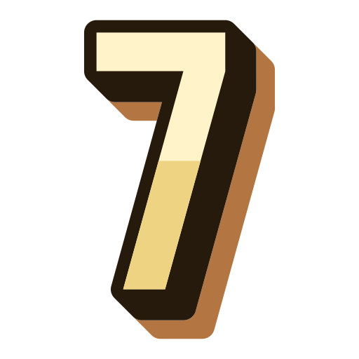 numero 7 Generic Outline Color icono