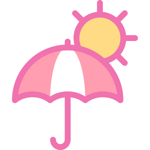우산 Detailed color Lineal color icon