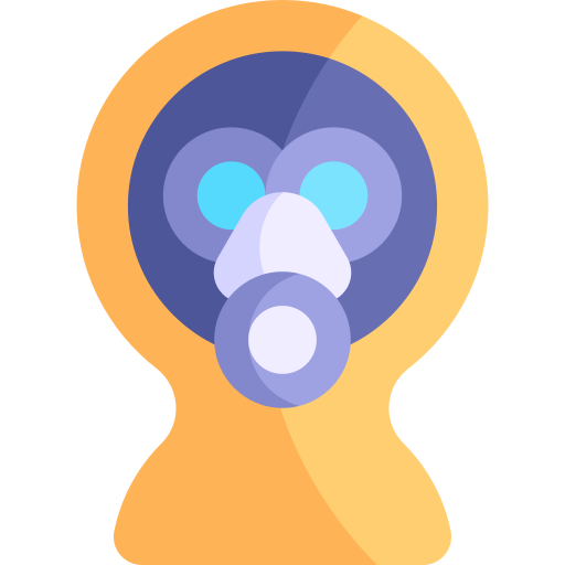 Gas mask Kawaii Flat icon