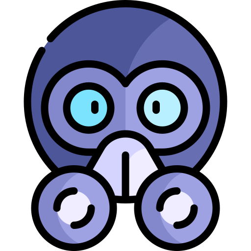 Gas mask Kawaii Lineal color icon