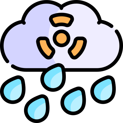 Acid rain Kawaii Lineal color icon