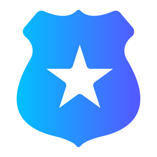 odznaka policyjna Generic Flat Gradient ikona