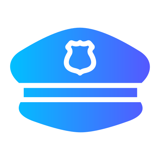 sombrero de policia Generic Flat Gradient icono