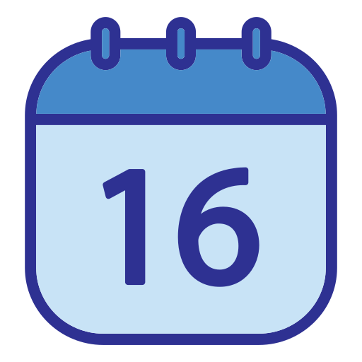 カレンダーの日付 Generic Blue icon