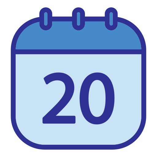 kalender datum Generic Blue icoon