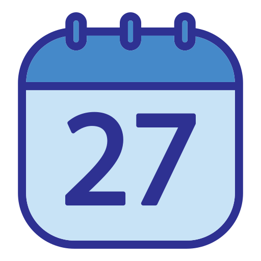 Calendar date Generic Blue icon