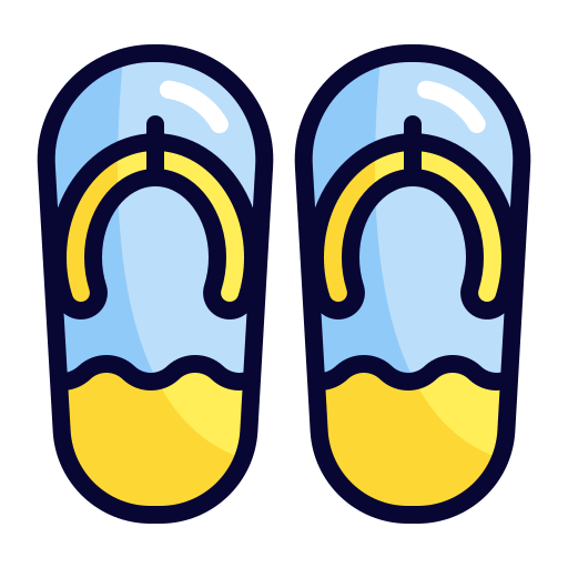 sandálias de dedo Generic Outline Color Ícone