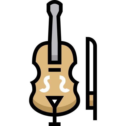 Cello Detailed Straight Lineal color icon