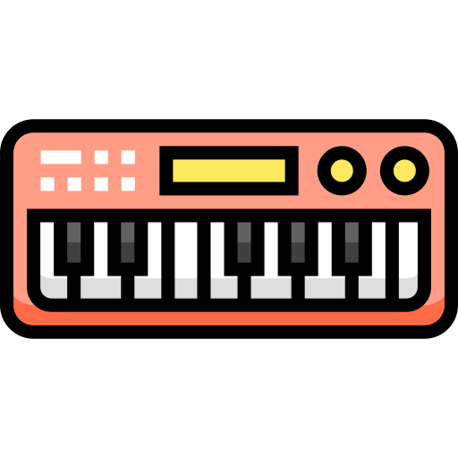電子ピアノ Detailed Straight Lineal color icon