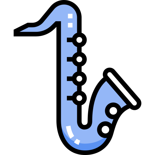 saksofon Detailed Straight Lineal color ikona