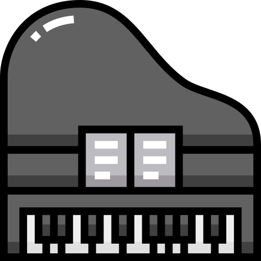 piano Detailed Straight Lineal color icono