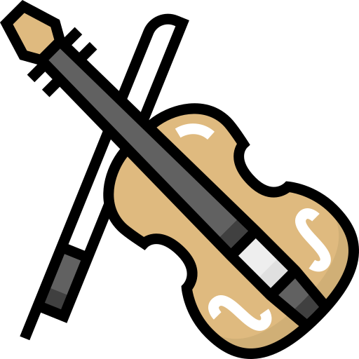 바이올린 Detailed Straight Lineal color icon