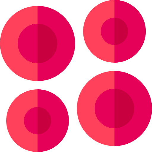 rode bloedcellen Basic Straight Flat icoon