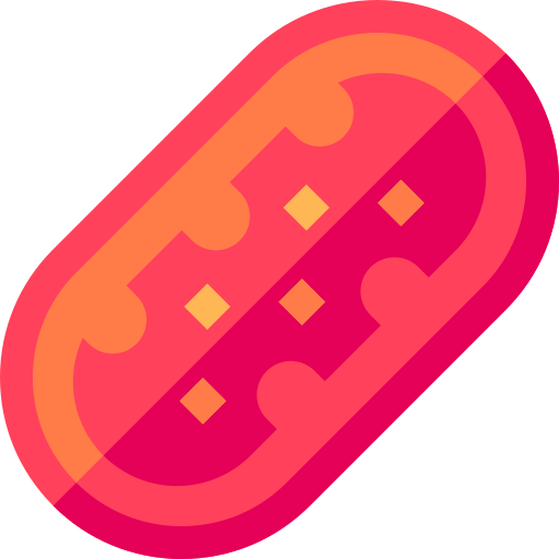 mitochondria Basic Straight Flat ikona