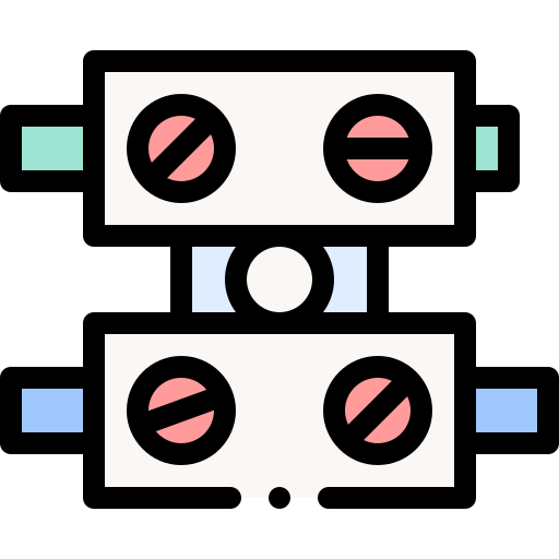 接続中 Detailed Rounded Lineal color icon