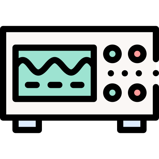 Oscilloscope Detailed Rounded Lineal color icon