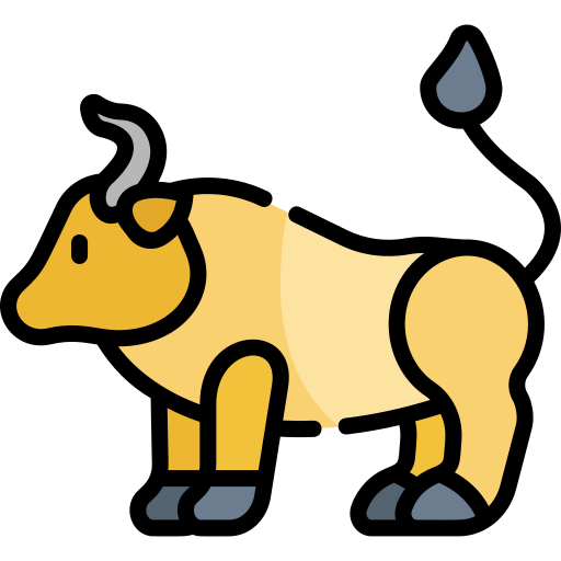 Bull Kawaii Lineal color icon