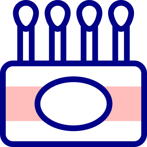 Ватная палочка Detailed Mixed Lineal color иконка