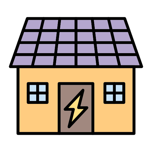 Solar house Generic Outline Color icon