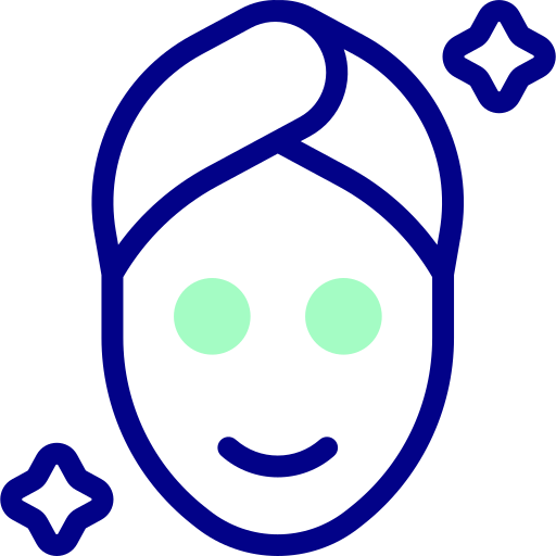 Facial mask Detailed Mixed Lineal color icon