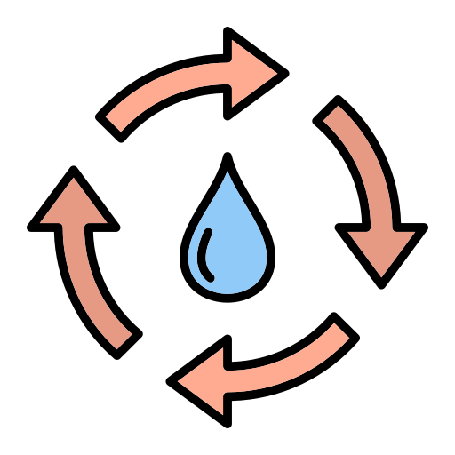 el ciclo del agua Generic Outline Color icono