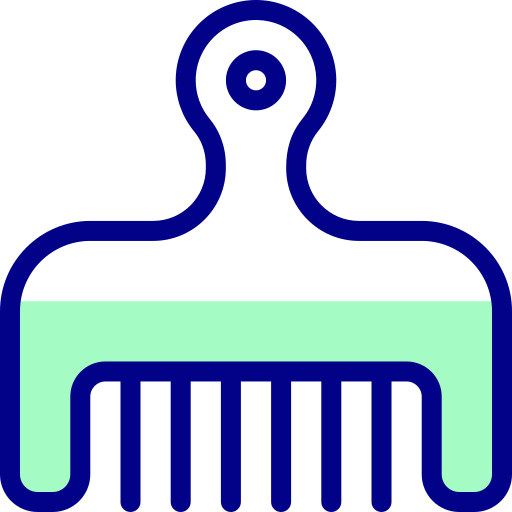 アフロコーム Detailed Mixed Lineal color icon