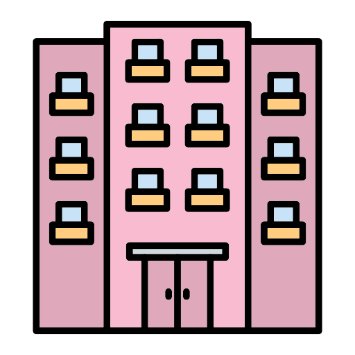 appartementen Generic Outline Color icoon