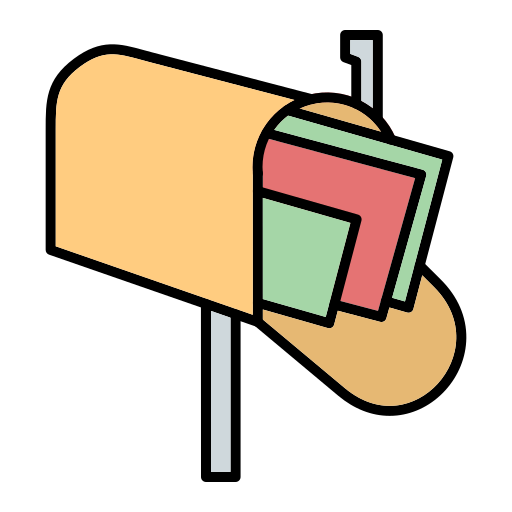 skrzynka pocztowa Generic Outline Color ikona