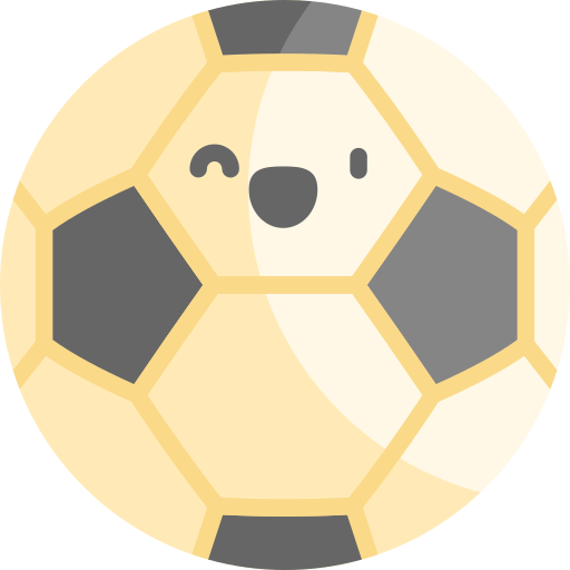 voetbal Kawaii Flat icoon