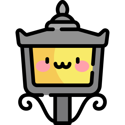 Street lamp Kawaii Lineal color icon