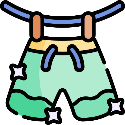 pantalones cortos Kawaii Lineal color icono