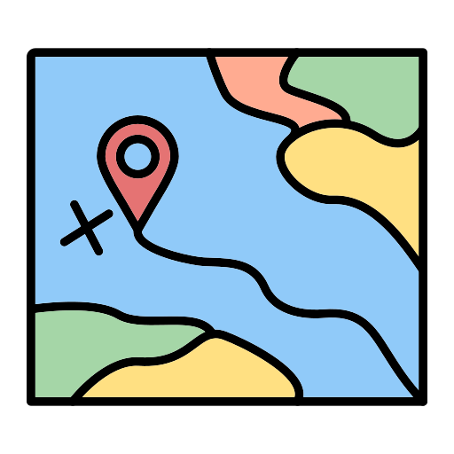carta geografica Generic Outline Color icona