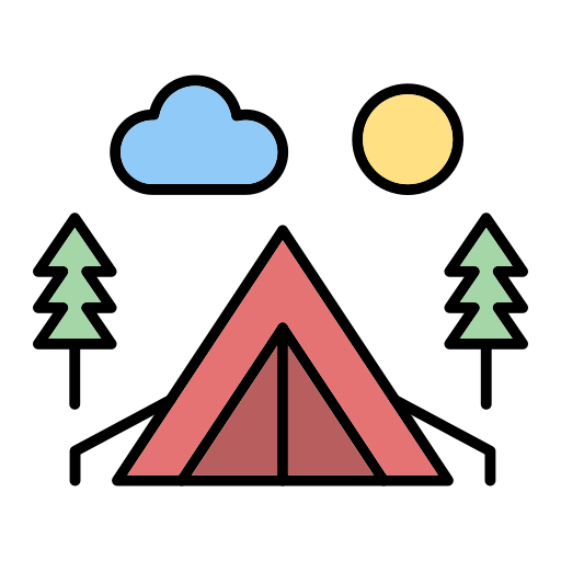 cámping Generic Outline Color icono