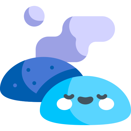 Hot stones Kawaii Flat icon