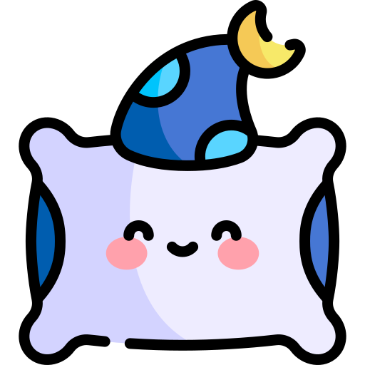 dormido Kawaii Lineal color icono