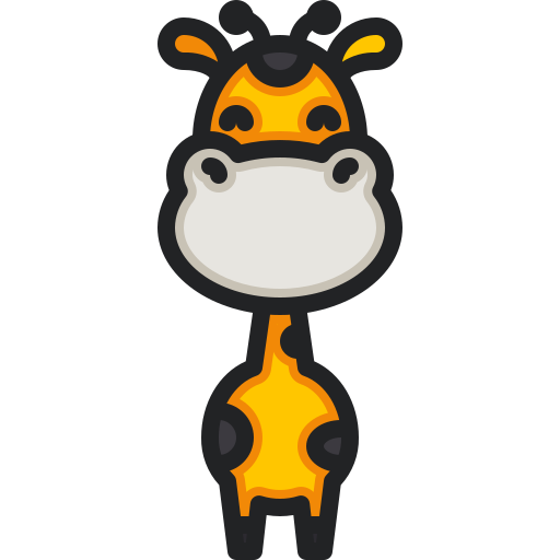 giraffa Justicon Lineal Color icona