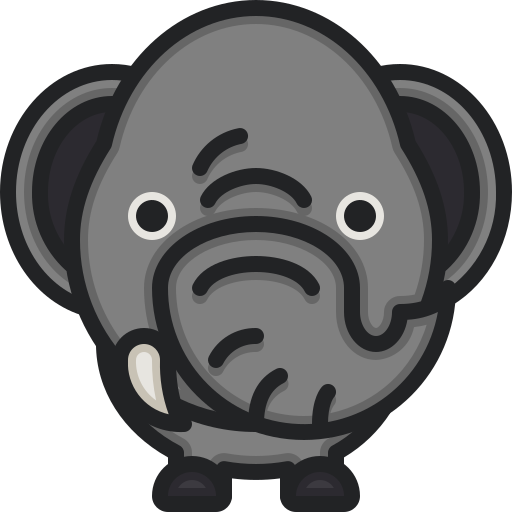 Elephant Justicon Lineal Color icon