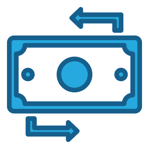 cambio de dinero Generic Blue icono