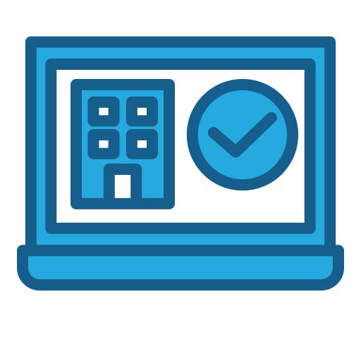Online reservation Generic Blue icon