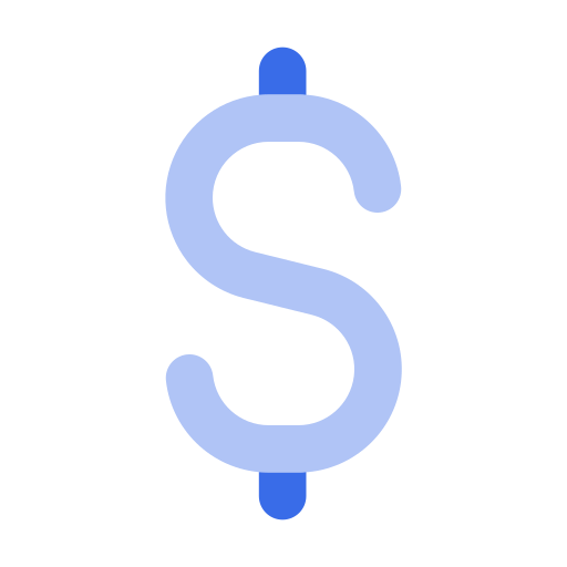 símbolo de dólar Generic Blue icono