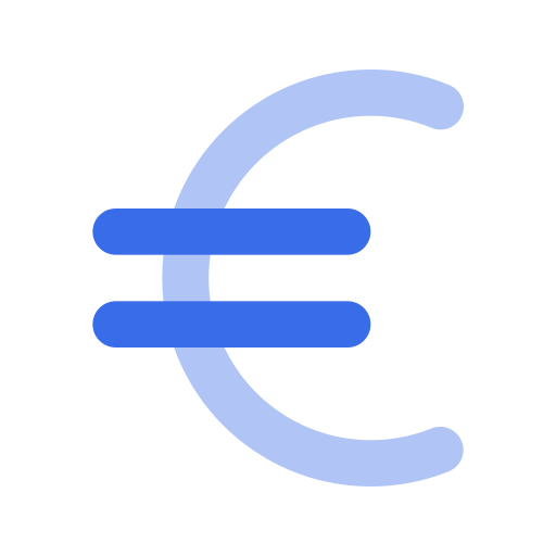 euro-symbool Generic Blue icoon