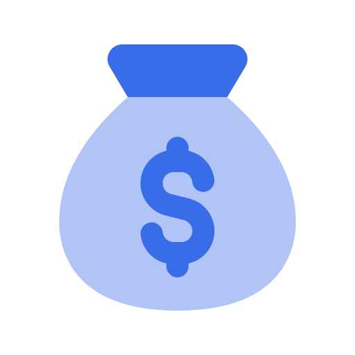 Sack dollar Generic Blue icon