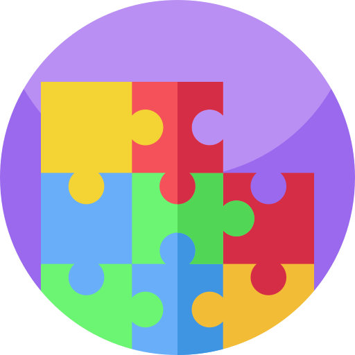 puzzle Geometric Flat Circular Flat icona