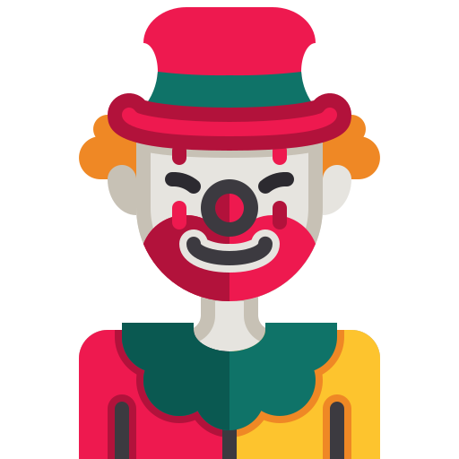 clown Justicon Flat icoon