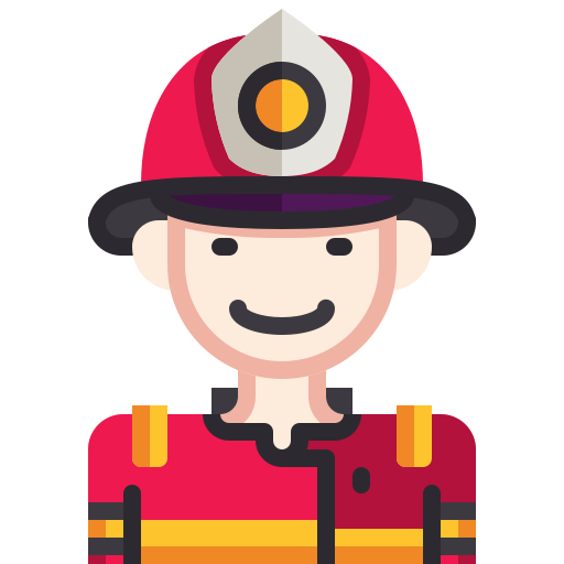 strażak Justicon Flat ikona
