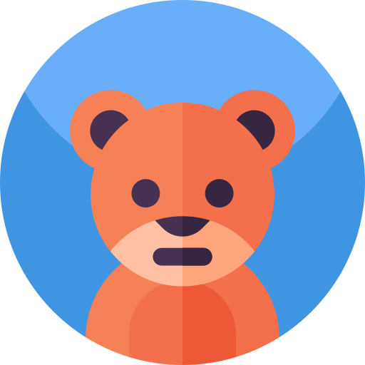 Teddy bear Geometric Flat Circular Flat icon