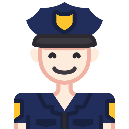 policía Justicon Flat icono